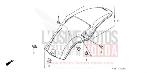 GARDE-BOUE ARRIERE CR85RB4 de 2004